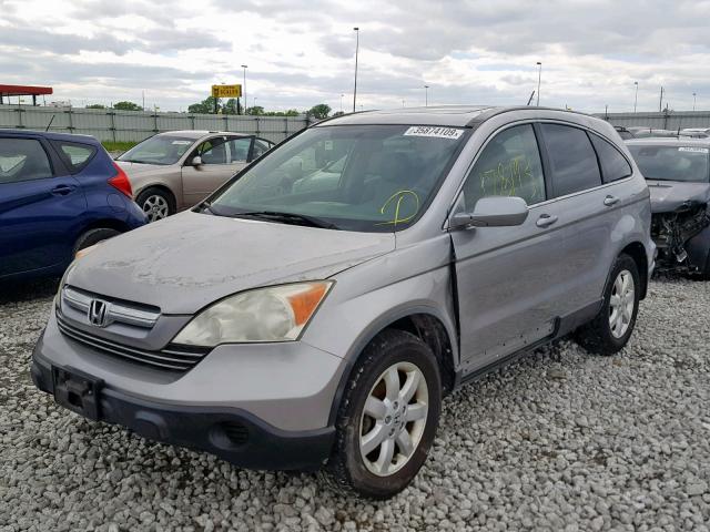 JHLRE48707C077397 - 2007 HONDA CR-V EXL SILVER photo 2