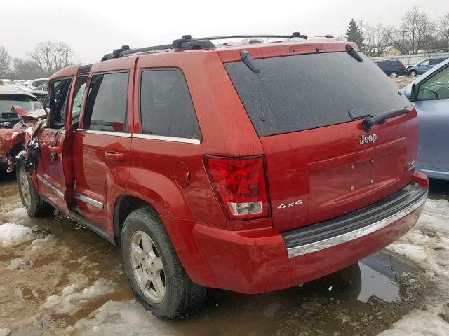 1J4HR58225C511611 - 2005 JEEP GRAND CHER RED photo 3