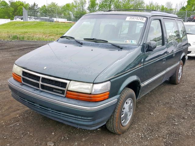 2B4GH2539PR210082 - 1993 DODGE CARAVAN GREEN photo 2