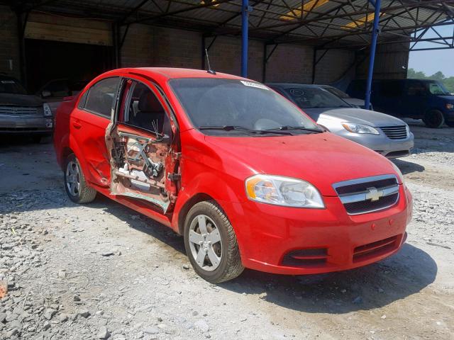 KL1TD56E59B363775 - 2009 CHEVROLET AVEO LS RED photo 1