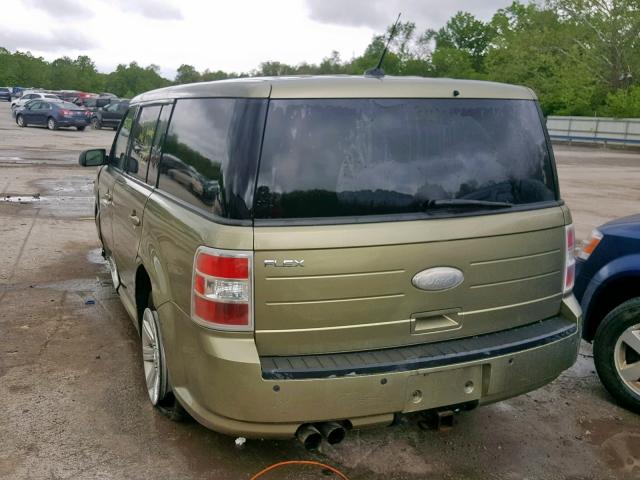 2FMGK5BC9CBD14581 - 2012 FORD FLEX SE GREEN photo 3