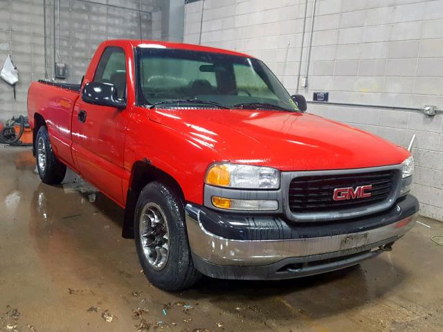 1GTEC14W22Z337592 - 2002 GMC NEW SIERRA RED photo 1