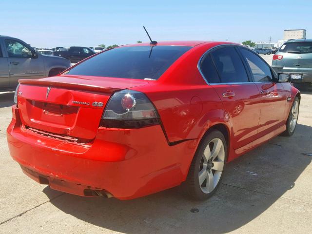 6G2EC57Y09L232218 - 2009 PONTIAC G8 GT RED photo 4