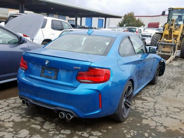 WBS1J5C58JVD36310 - 2018 BMW M2 BLUE photo 4