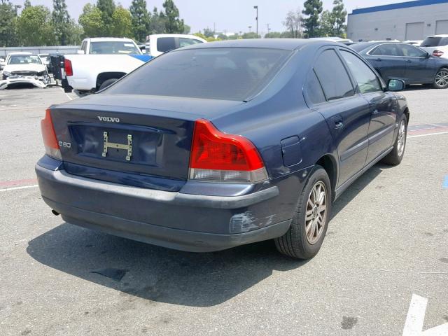 YV1RS61T642390667 - 2004 VOLVO S60 BLUE photo 4