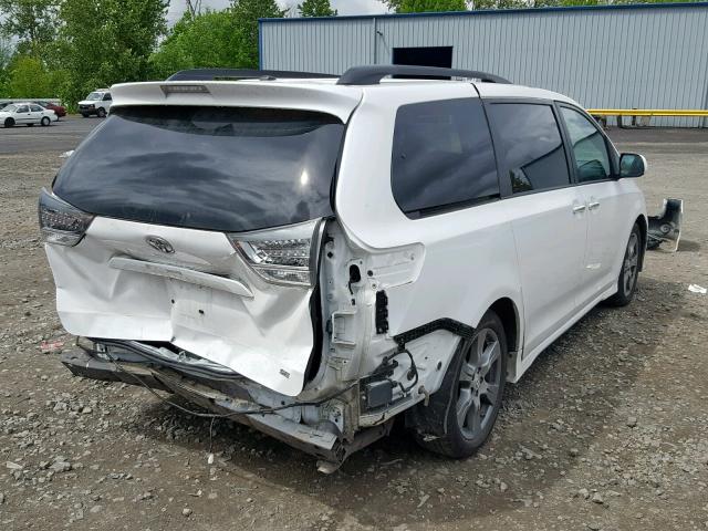 5TDXZ3DC2HS855088 - 2017 TOYOTA SIENNA SE WHITE photo 4