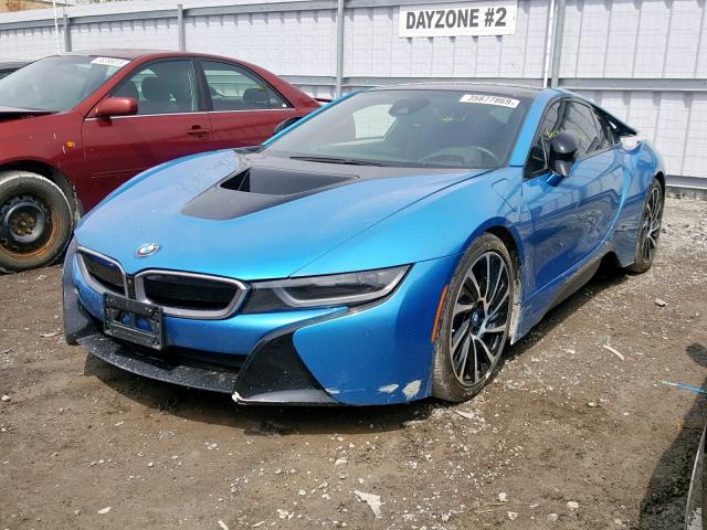 WBY2Z2C54GV676240 - 2016 BMW I8 BLUE photo 2