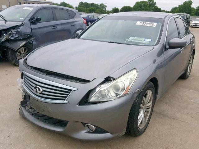 JN1CV6AP8BM500709 - 2011 INFINITI G37 BASE GRAY photo 2