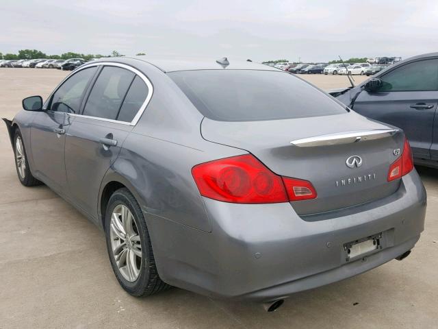 JN1CV6AP8BM500709 - 2011 INFINITI G37 BASE GRAY photo 3