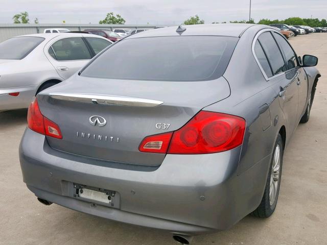 JN1CV6AP8BM500709 - 2011 INFINITI G37 BASE GRAY photo 4