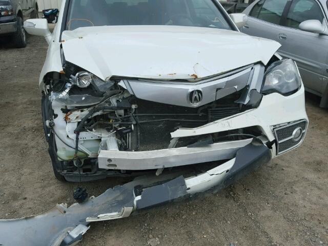 5J8TB1H53AA802827 - 2010 ACURA RDX TECHNO WHITE photo 9