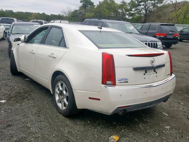 1G6DT57V080179212 - 2008 CADILLAC CTS HI FEA WHITE photo 3