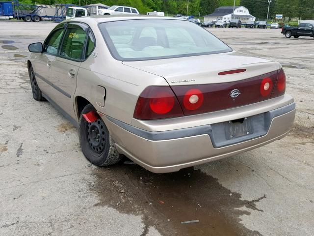 2G1WF52E419262280 - 2001 CHEVROLET IMPALA GOLD photo 3