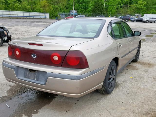 2G1WF52E419262280 - 2001 CHEVROLET IMPALA GOLD photo 4