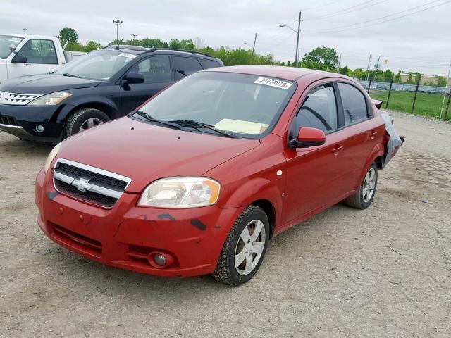 KL1TD56607B052874 - 2007 CHEVROLET AVEO BASE Qırmızı foto 2