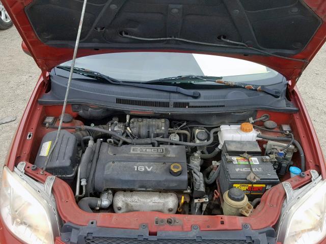 KL1TD56607B052874 - 2007 CHEVROLET AVEO BASE Qırmızı foto 7