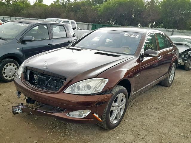 WDDNG71X88A206359 - 2008 MERCEDES-BENZ S 550 BROWN photo 2