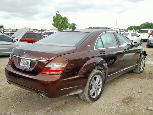 WDDNG71X88A206359 - 2008 MERCEDES-BENZ S 550 BROWN photo 4