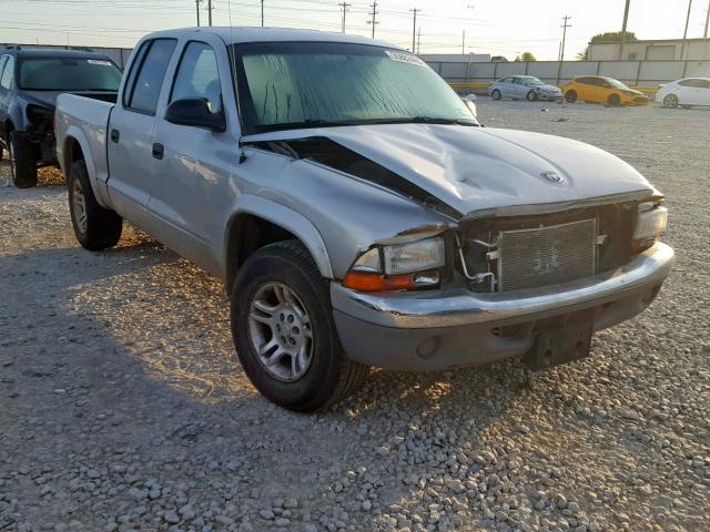 1D7HL48NX4S750653 - 2004 DODGE DAKOTA QUA GRAY photo 1