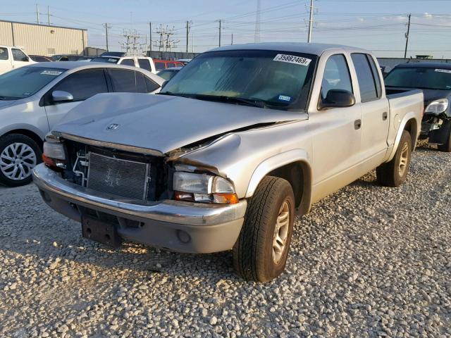 1D7HL48NX4S750653 - 2004 DODGE DAKOTA QUA GRAY photo 2