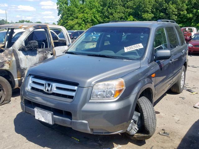 5FNYF28208B001388 - 2008 HONDA PILOT VP GRAY photo 2