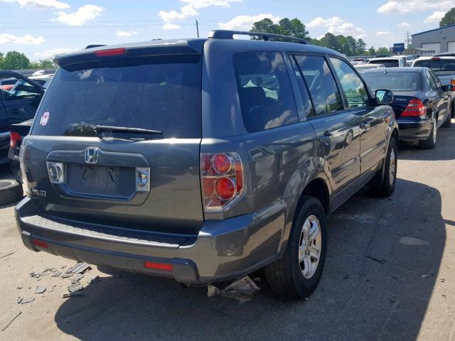 5FNYF28208B001388 - 2008 HONDA PILOT VP GRAY photo 4