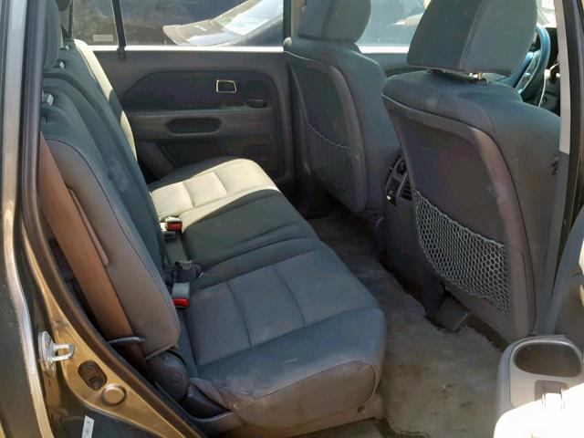 5FNYF28208B001388 - 2008 HONDA PILOT VP GRAY photo 6