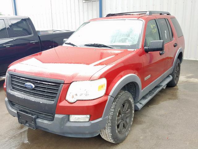 1FMEU63E66UB42337 - 2006 FORD EXPLORER X RED photo 2