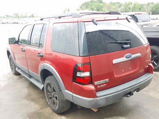 1FMEU63E66UB42337 - 2006 FORD EXPLORER X RED photo 3