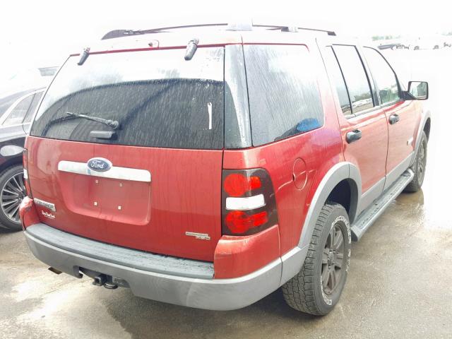 1FMEU63E66UB42337 - 2006 FORD EXPLORER X RED photo 4