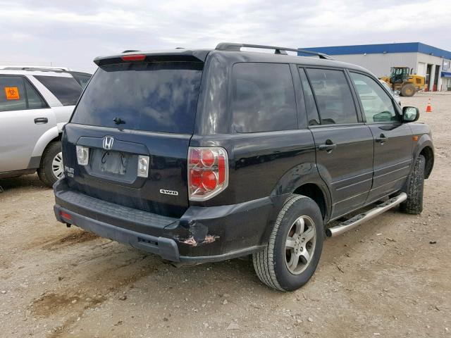 5FNYF18308B025211 - 2008 HONDA PILOT SE BLACK photo 4