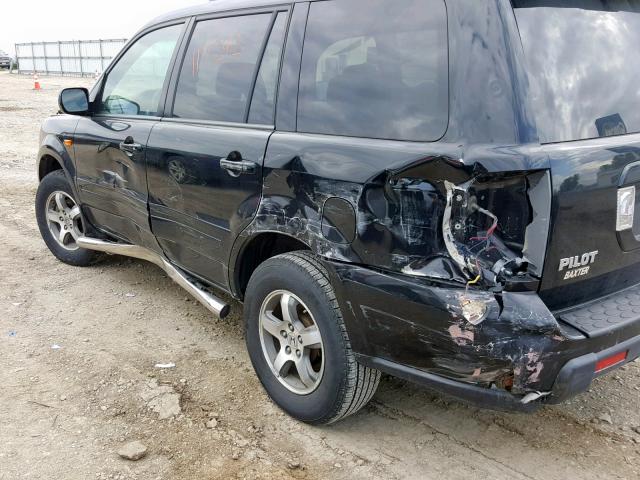 5FNYF18308B025211 - 2008 HONDA PILOT SE BLACK photo 9