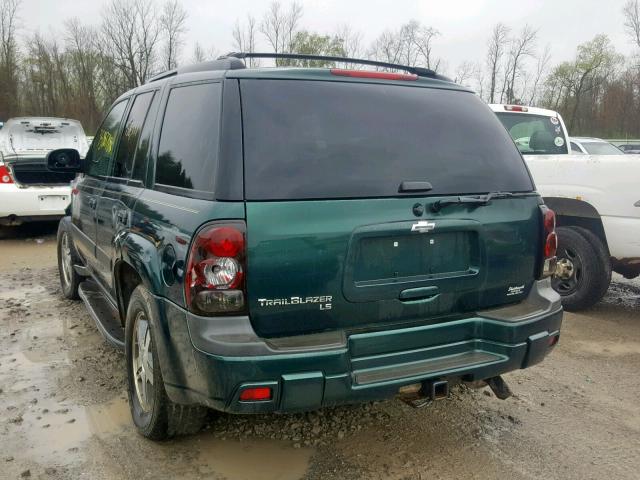 1GNDT13SX52109628 - 2005 CHEVROLET TRAILBLAZE GREEN photo 3