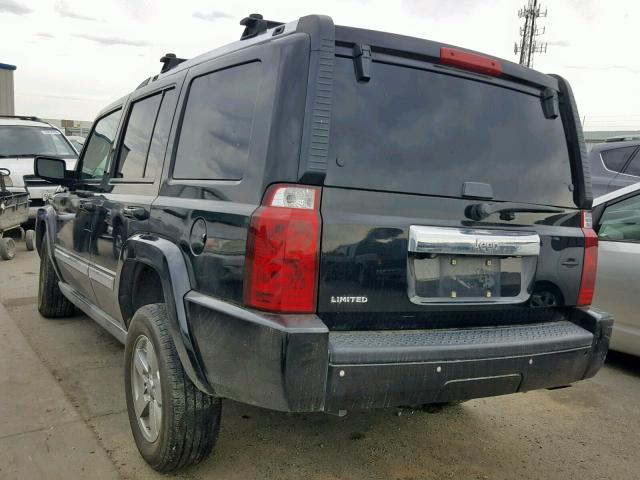 1J8HH58N08C186456 - 2008 JEEP COMMANDER BLACK photo 3