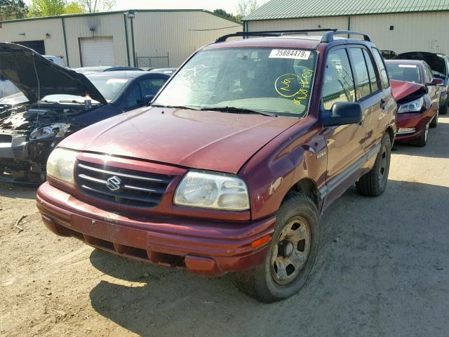 2S3TD52V426100573 - 2002 SUZUKI VITARA JLX MAROON photo 2