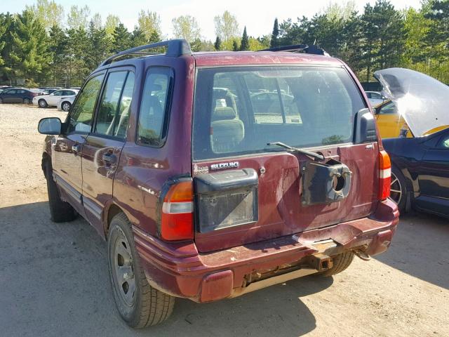 2S3TD52V426100573 - 2002 SUZUKI VITARA JLX MAROON photo 3