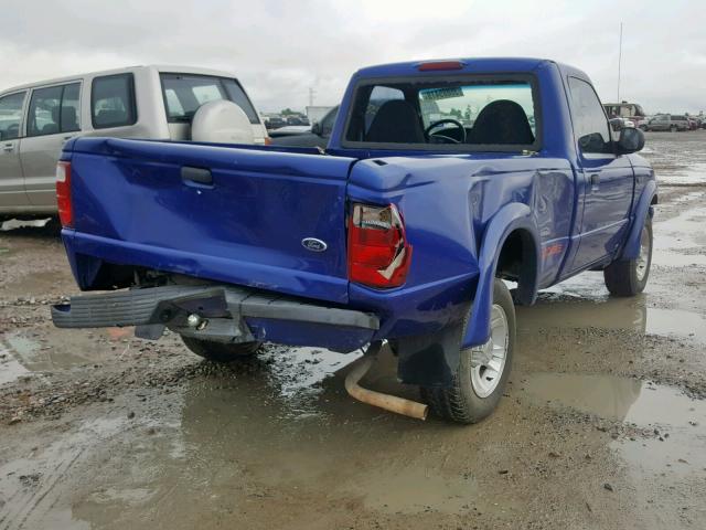 1FTYR10U03PB46816 - 2003 FORD RANGER BLUE photo 4