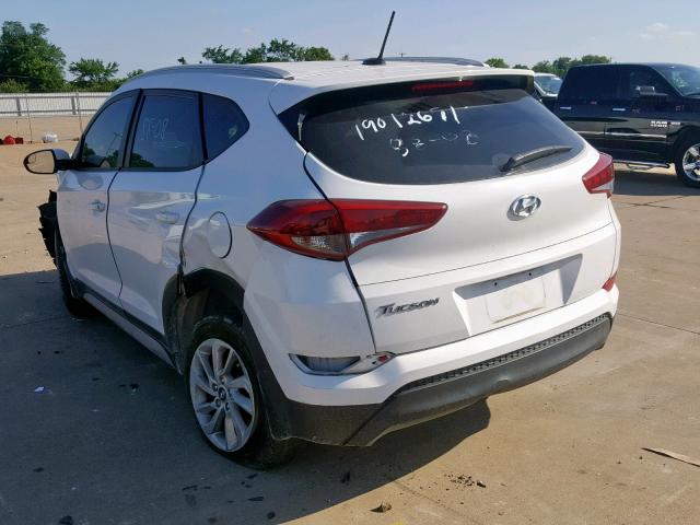 KM8J33A40HU504787 - 2017 HYUNDAI TUCSON LIM WHITE photo 3