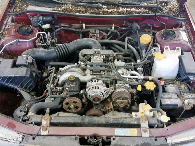 4S3BJ6331R1948851 - 1994 SUBARU LEGACY L MAROON photo 7