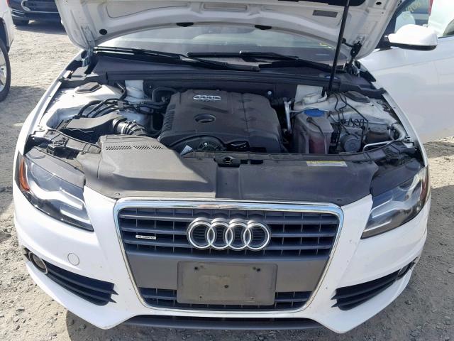 WAUKFAFL6CN008476 - 2012 AUDI A4 PRESTIG WHITE photo 7