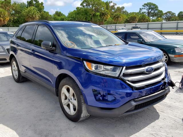 2FMTK3G90FBB71072 - 2015 FORD EDGE SE BLUE photo 1