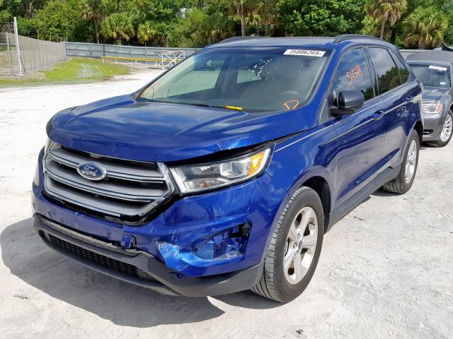 2FMTK3G90FBB71072 - 2015 FORD EDGE SE BLUE photo 2