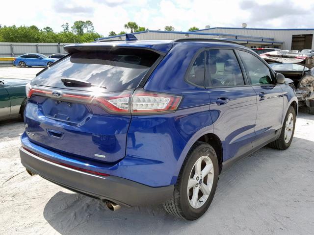 2FMTK3G90FBB71072 - 2015 FORD EDGE SE BLUE photo 4