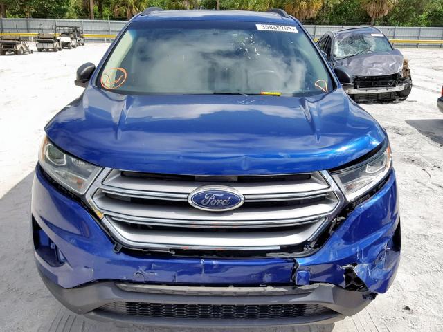 2FMTK3G90FBB71072 - 2015 FORD EDGE SE BLUE photo 9