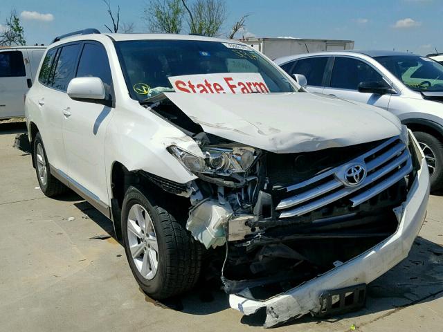 5TDZK3EH0CS053901 - 2012 TOYOTA HIGHLANDER WHITE photo 1