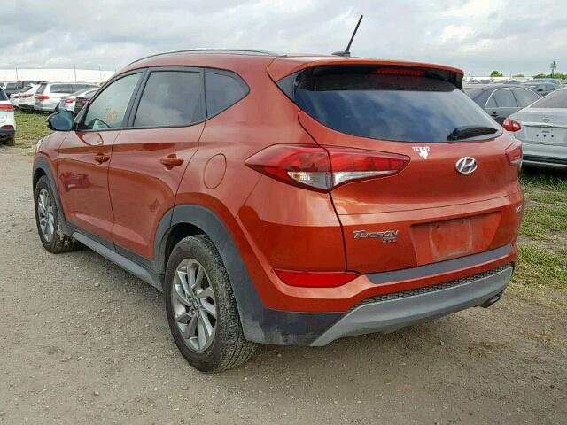 KM8J33A20HU576815 - 2017 HYUNDAI TUCSON LIM ORANGE photo 3