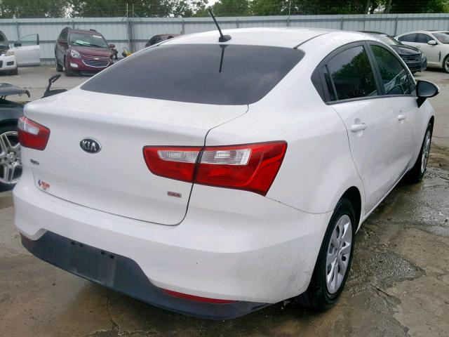 KNADM4A35G6663882 - 2016 KIA RIO LX WHITE photo 4