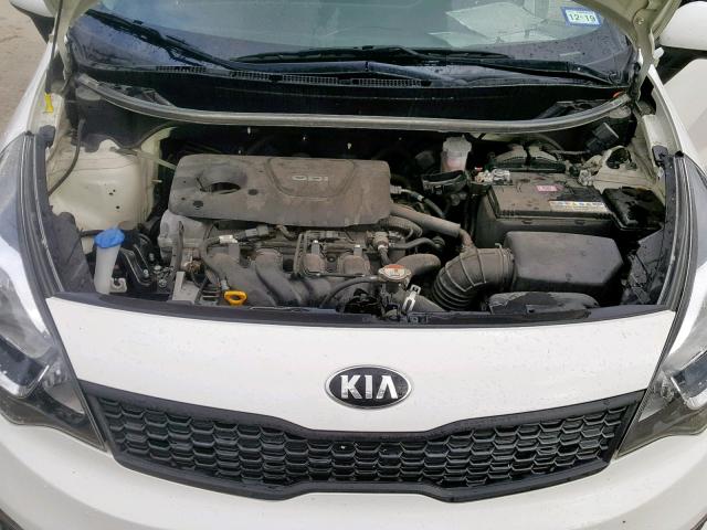 KNADM4A35G6663882 - 2016 KIA RIO LX WHITE photo 7