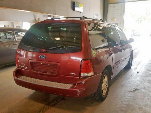 2FMDA522X4BA12456 - 2004 FORD FREESTAR S RED photo 4