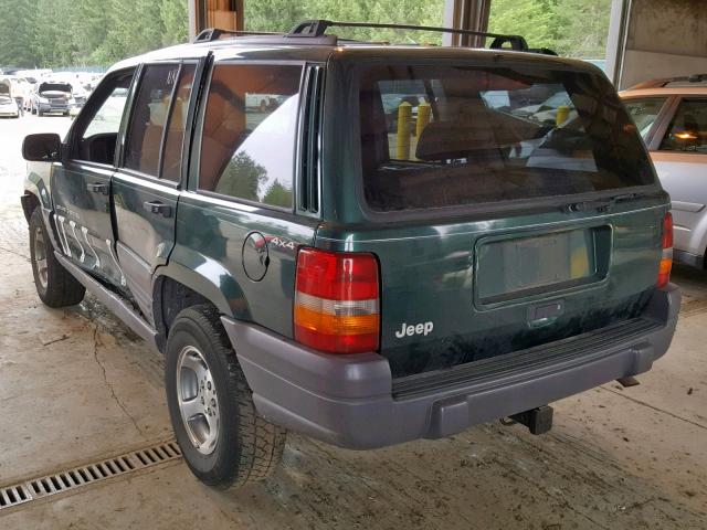 1J4GZ58S1TC174907 - 1996 JEEP GRAND CHER GREEN photo 3